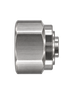 DBA stainless steel compression fitting — representative colored series image; dimensions vary by model.