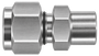 DCB stainless steel compression fitting — representative colored series image; dimensions vary by model.
