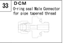 DCM manufacturer series illustration; representative only. Size, dimensions and finish vary by model.
