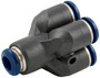 Composite 4-Position Y, 5/32" (4mm) Tube x 1/4" Tube - 85330-53-04
