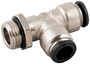 Swivel Run Tee 10mm Tube x 1/4" BSPP - 50225N-10-1/4