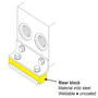 Weldable Steel Riser Bracket - 185-400RU