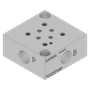 Aluminum Valve Subplate - AD02SPS4P
