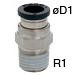 3/16" X NPT1/4 Standard Tube Fitting - PC3/16-N2U