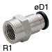 1/2" X NPT3/8 Standard Tube Fitting - PCF1/2-N3U