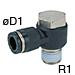 3/16" X NPT1/8 Standard Tube Fitting - PH3/16-N1U
