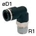 8MM X NPT3/8 Standard Tube Fitting - PL8-N3U