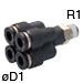 3/16" X NPT1/8 Standard Tube Fitting - PRX3/16-N1U