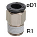 5/32" X 10-32UNF Tube Fitting, Mini Type - PC5/32-U10MU
