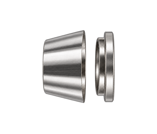 DOS stainless steel compression fitting — representative colored series image; dimensions vary by model.
