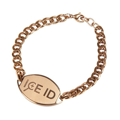 ICE ID - Oval Rose Gold Colour Medi Bracelet