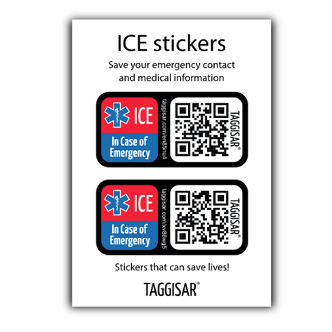 ICE ID - QR Code Sticker Set of 2