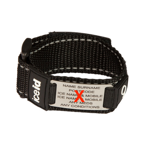 ICE ID - Velcro Bracelet Replacement Strap Only