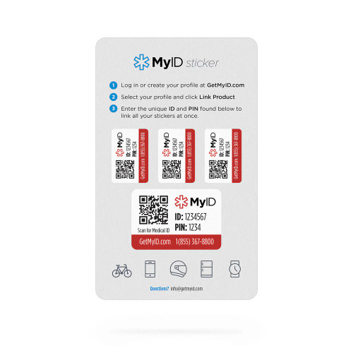 MYID QR CODE STICKER SET (Set of 4)