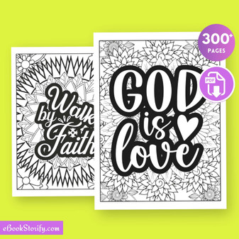 300+ Christian Quotes Coloring Bundle - Ultimate Faith Art eBookStorify