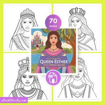 70 Queen Esther Bible Coloring Collection - Prime Pack eBookStorify