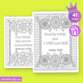 41 Flowers Bible Verse Coloring Pages - Sacred Blooms eBookStorify