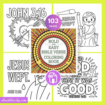 103 Bold Easy Bible Verse Coloring Pages - Tender Heart eBookStorify