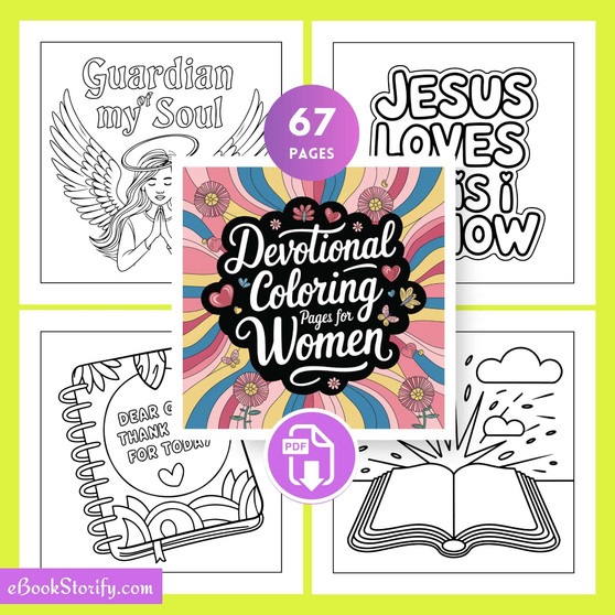 67 Devotional Women Easy Coloring Pages - Faith Comfort eBookStorify