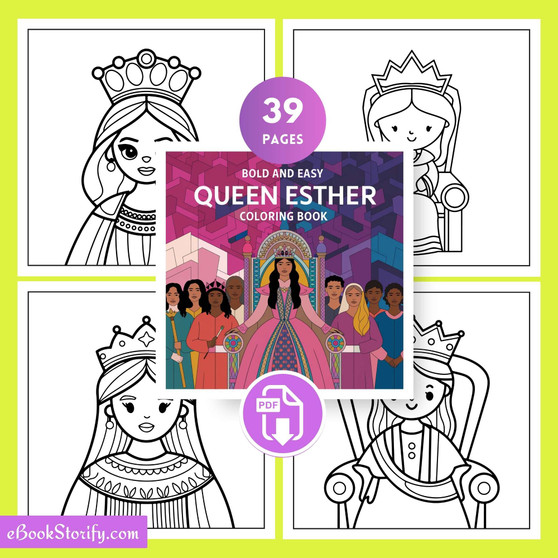 39 Queen Esther Bible Coloring Pages - Prime Pack eBookStorify