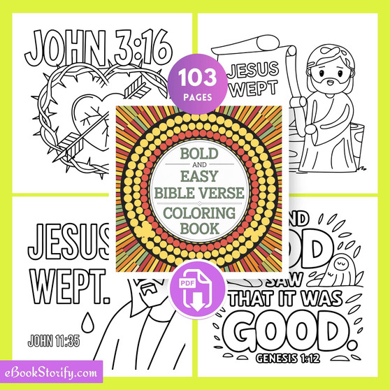 103 Bold Easy Bible Verse Coloring Pages - Tender Heart eBookStorify