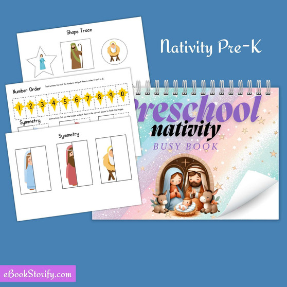 PreK Nativity Busy Book - Christmas Bible Activities for Ages 4-5 eBookStorify