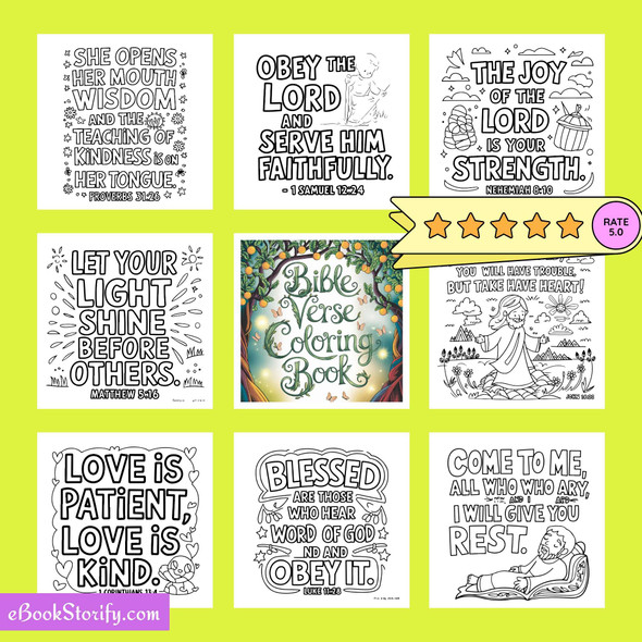 50 Bible Verse All Ages Coloring Pages - Learn Scripture eBookStorify