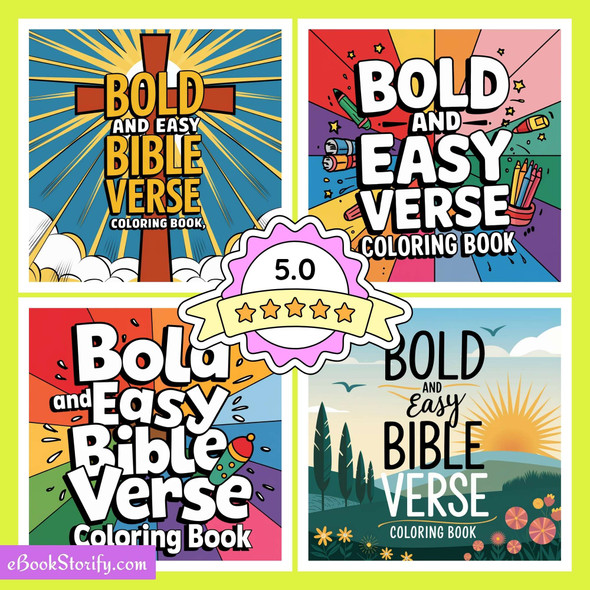 80 Bold Easy Bible Verse Coloring Pages - Prime Pack eBookStorify