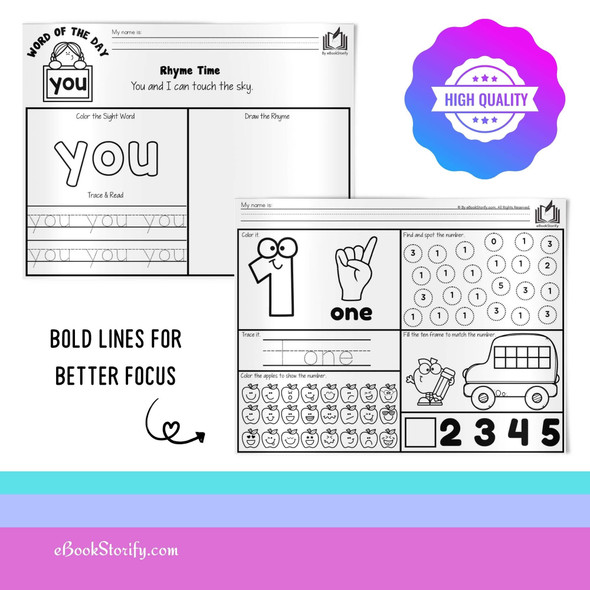 Numbers, letters A through L beginning sounds practice with vowels recognized marking critical phonics foundation for Science of Reading-Aligned kindergarten