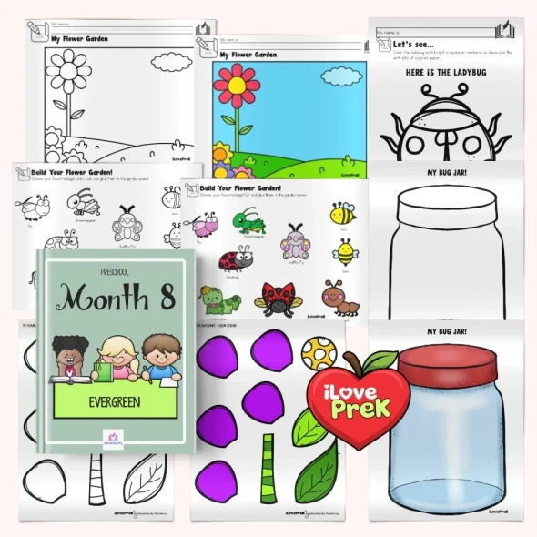 Play-based Bugs and Flowers hands-on crafts for preschool science and nature art