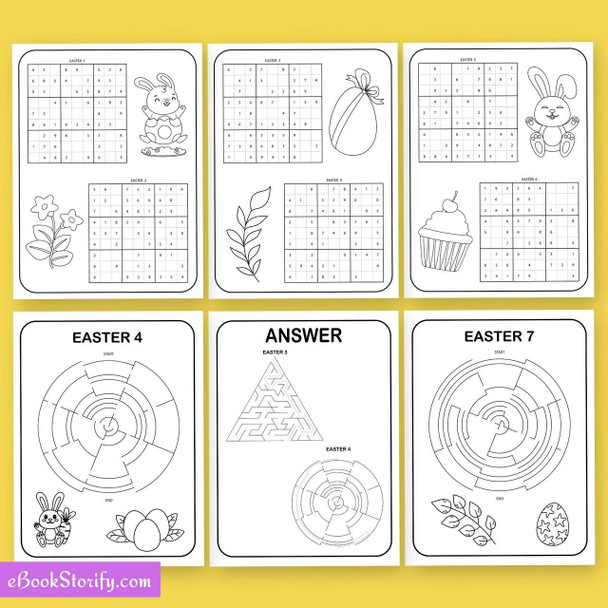 Easter Activity Book for Kids Vol 5 - Christian Worksheets eBookStorify