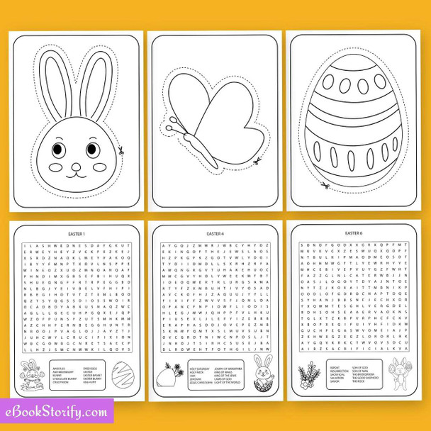 Easter Activity Book for Kids Vol 1 - Worksheets eBookStorify