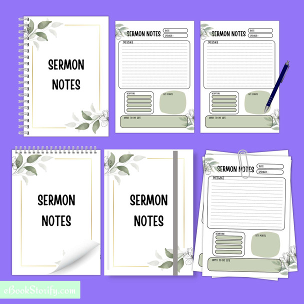 Sermon Notes Journal Vol 5 eBookStorify