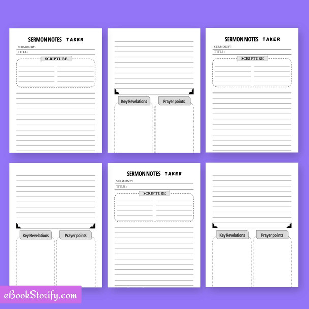 Sermon Notes Journal Vol 4 eBookStorify
