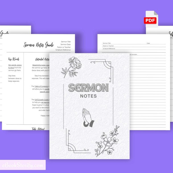 Sermon Notes Journal Vol 3 eBookStorify