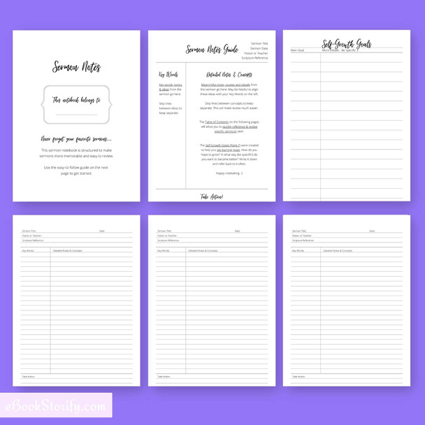 Sermon Notes Journal Vol 3 eBookStorify