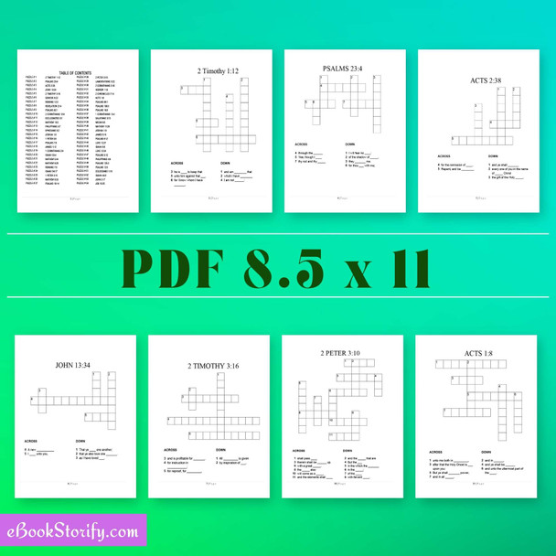 54 Bible Crossword Puzzles Popular Verses Edition eBookStorify