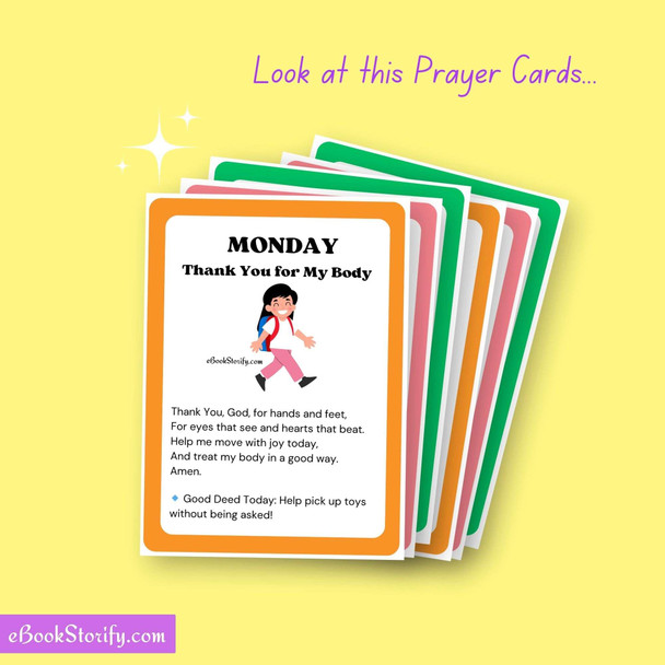 Free Weekly Kids Prayer Cards 7-Day Faith Resource eBookStorify