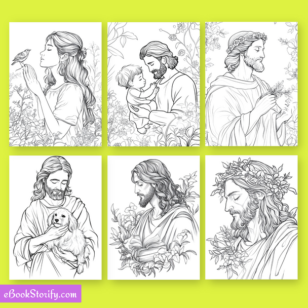 100 Jesus Christ Coloring Pages - Life Stories Art eBookStorify