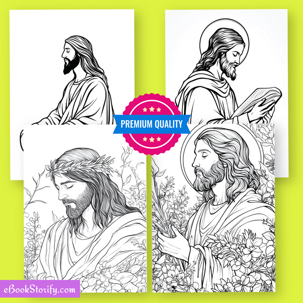 100 Jesus Christ Coloring Pages - Life Stories Art eBookStorify