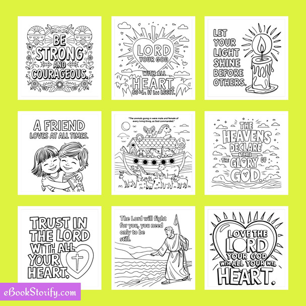 88 Bible Verse Coloring Pages for Kids - Learn Scripture eBookStorify