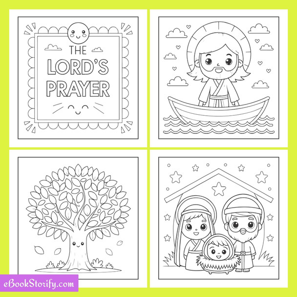 97 Sweet Bible Coloring Pages for Kids Vol 4 - Fun Art eBookStorify