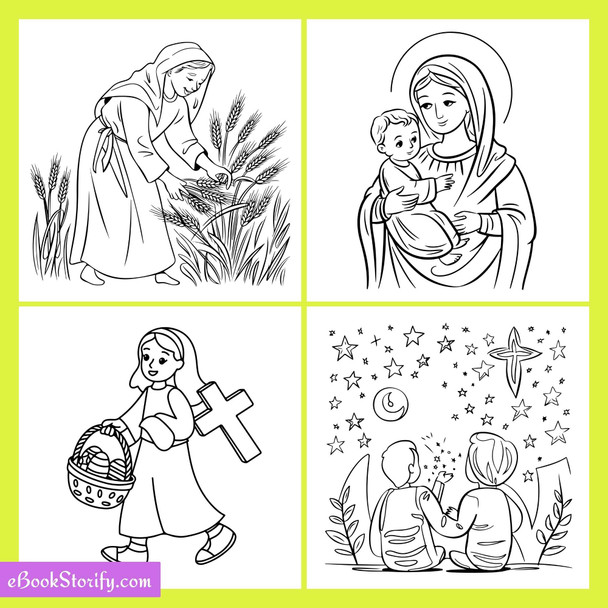 49 Devotional Women Coloring Pages - Sacred Art eBookStorify