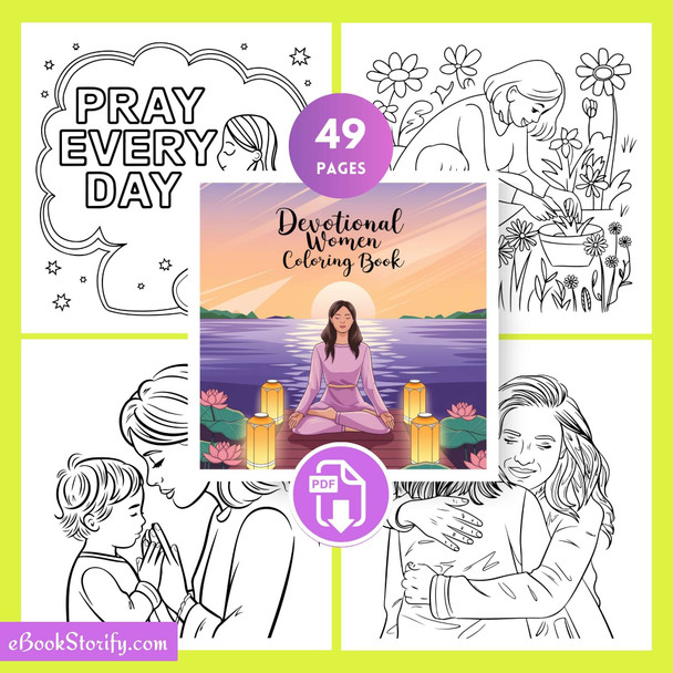 49 Devotional Women Coloring Pages - Sacred Art eBookStorify