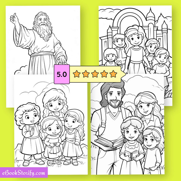 300 Sweet Bible Coloring Pages for Kids Vol 3 - Fun Art eBookStorify