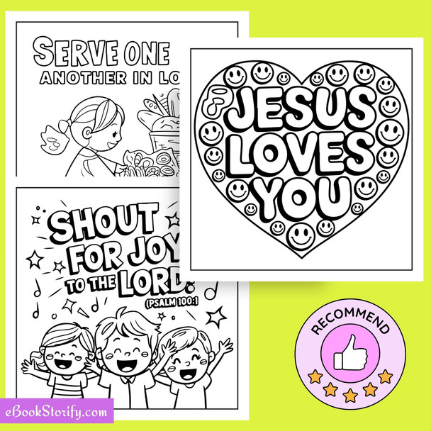 80 Bold Easy Bible Verse Coloring Pages - Prime Pack eBookStorify