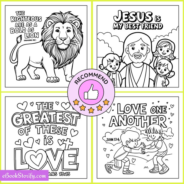 80 Bold Easy Bible Verse Coloring Pages - Prime Pack eBookStorify