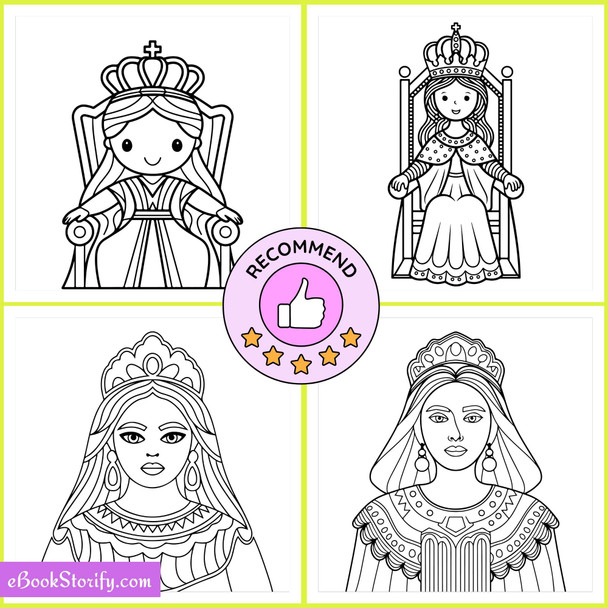 70 Queen Esther Bible Coloring Collection - Prime Pack eBookStorify