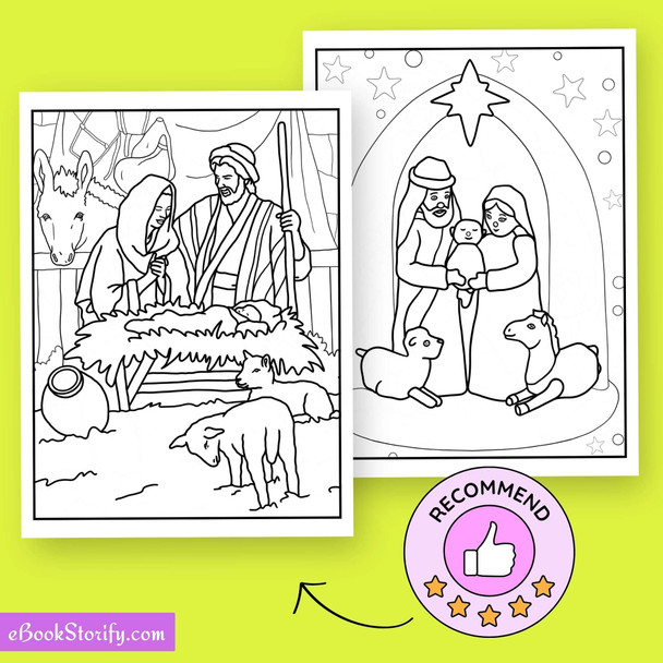 20 Nativity Christmas Coloring Pages - Miracle Art eBookStorify