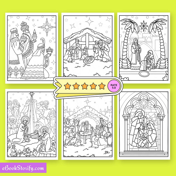 20 Nativity Christmas Coloring Pages - Miracle Art eBookStorify